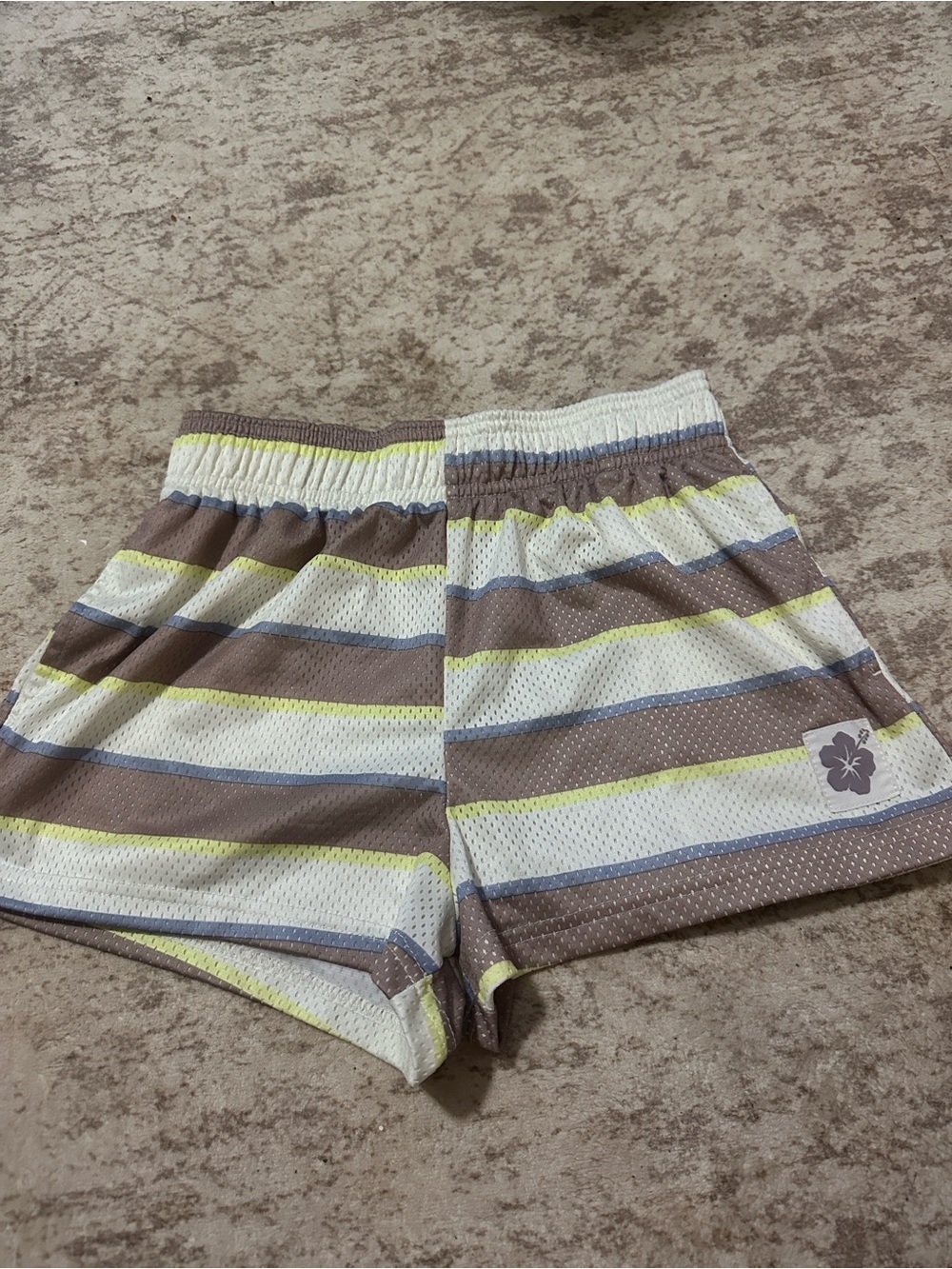 Grayson Threads Striped Athletic Mesh Shorts XS Lined Casual Lounge